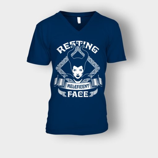 Resting-Maleficient-Face-Disney-Maleficient-Inspired-Unisex-V-Neck-T-Shirt-Navy