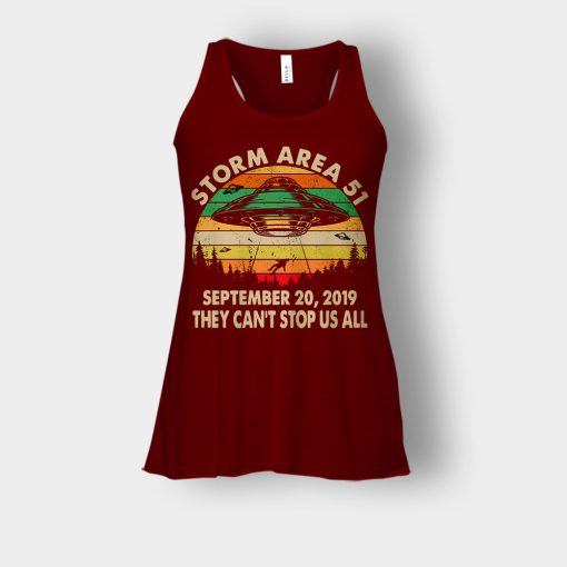 Retro-Sunset-Storm-Area-51-September-20-2019-They-Cant-Stop-Us-All-Bella-Womens-Flowy-Tank-Maroon