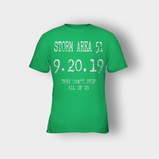 STORM-AREA-51-They-Cant-Stop-All-of-Us-Alien-UFO-Ver.-1-Kids-T-Shirt-Irish-Green