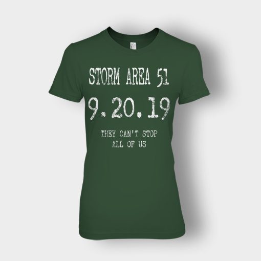 STORM-AREA-51-They-Cant-Stop-All-of-Us-Alien-UFO-Ver.-1-Ladies-T-Shirt-Forest