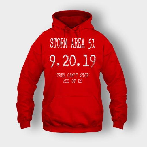 STORM-AREA-51-They-Cant-Stop-All-of-Us-Alien-UFO-Ver.-1-Unisex-Hoodie-Red