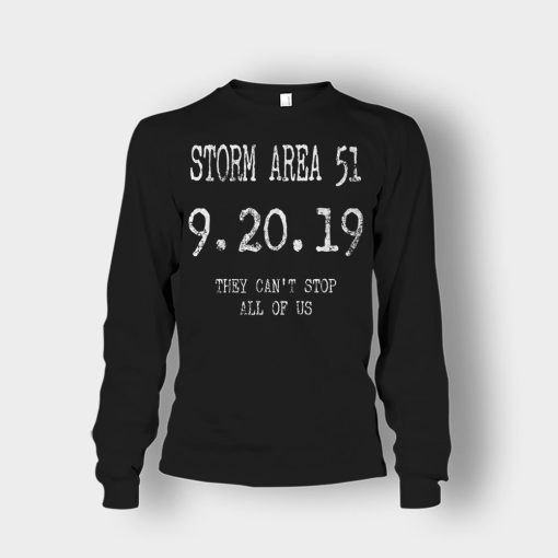 STORM-AREA-51-They-Cant-Stop-All-of-Us-Alien-UFO-Ver.-1-Unisex-Long-Sleeve-Black
