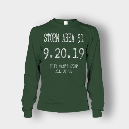 STORM-AREA-51-They-Cant-Stop-All-of-Us-Alien-UFO-Ver.-1-Unisex-Long-Sleeve-Forest
