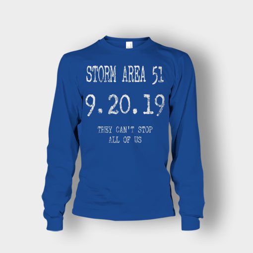 STORM-AREA-51-They-Cant-Stop-All-of-Us-Alien-UFO-Ver.-1-Unisex-Long-Sleeve-Royal