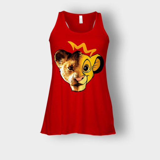 Simba-Old-And-New-Version-The-Lion-King-Disney-Inspired-Bella-Womens-Flowy-Tank-Red