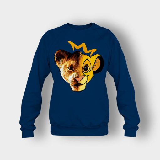 Simba-Old-And-New-Version-The-Lion-King-Disney-Inspired-Crewneck-Sweatshirt-Navy