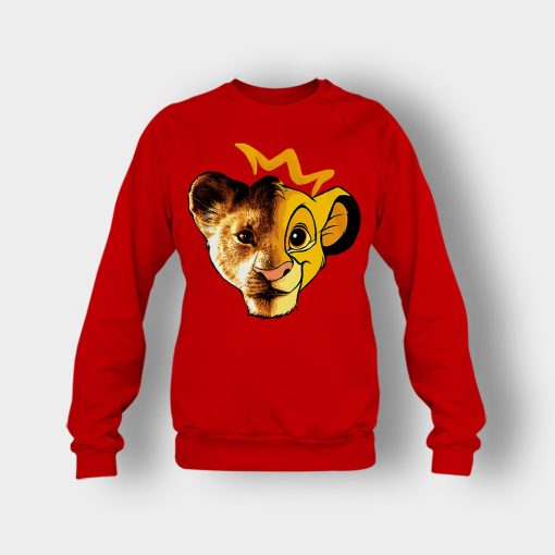 Simba-Old-And-New-Version-The-Lion-King-Disney-Inspired-Crewneck-Sweatshirt-Red