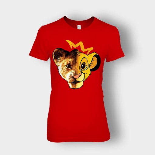Simba-Old-And-New-Version-The-Lion-King-Disney-Inspired-Ladies-T-Shirt-Red