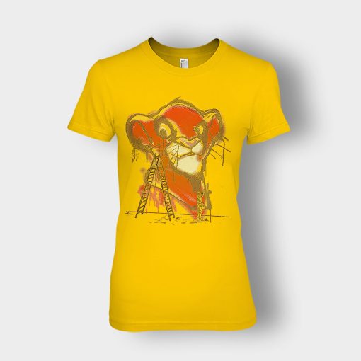 Simbas-Creature-The-Lion-King-Disney-Inspired-Ladies-T-Shirt-Gold