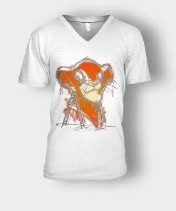 Simbas-Creature-The-Lion-King-Disney-Inspired-Unisex-V-Neck-T-Shirt-White