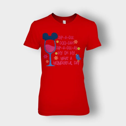 Sip-A-Dee-Doo-Da-Disney-Inspired-Ladies-T-Shirt-Red