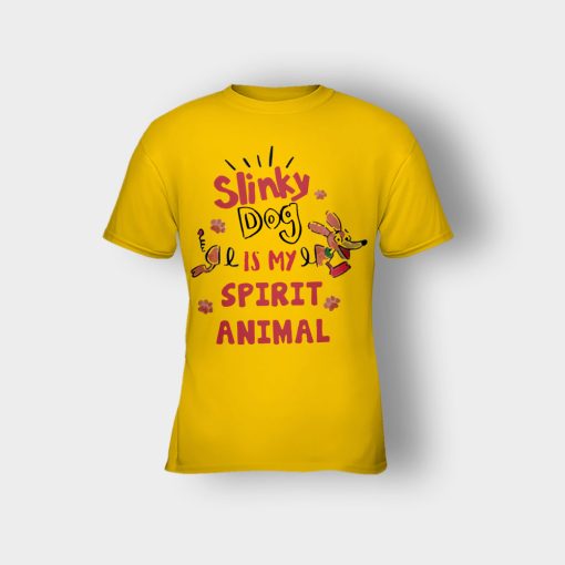 Slinky-Dog-Is-My-Spirit-Animal-Disney-Toy-Story-Kids-T-Shirt-Gold