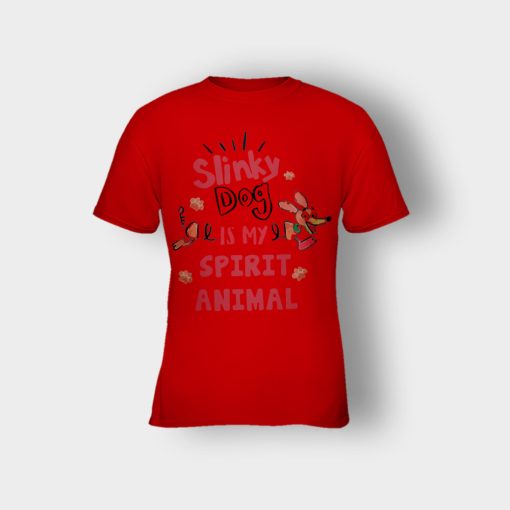 Slinky-Dog-Is-My-Spirit-Animal-Disney-Toy-Story-Kids-T-Shirt-Red