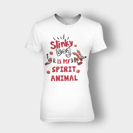 Slinky-Dog-Is-My-Spirit-Animal-Disney-Toy-Story-Ladies-T-Shirt-White