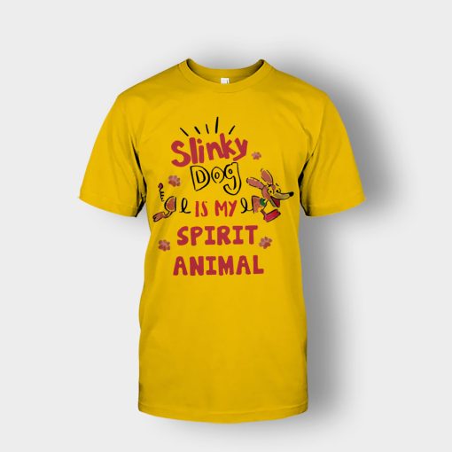 Slinky-Dog-Is-My-Spirit-Animal-Disney-Toy-Story-Unisex-T-Shirt-Gold