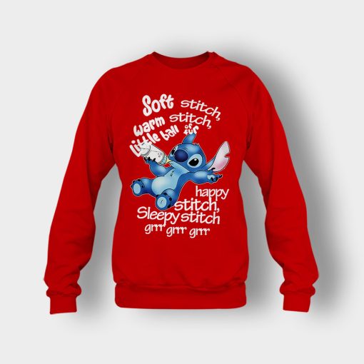 Soft-Warn-Disney-Lilo-And-Stitch-Crewneck-Sweatshirt-Red
