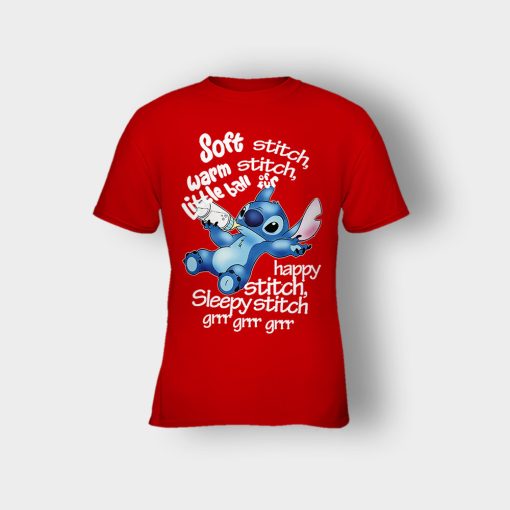 Soft-Warn-Disney-Lilo-And-Stitch-Kids-T-Shirt-Red