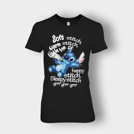 Soft-Warn-Disney-Lilo-And-Stitch-Ladies-T-Shirt-Black