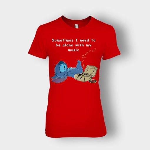 Sometimes-I-Need-To-Be-Alone-Disney-Lilo-And-Stitch-Ladies-T-Shirt-Red