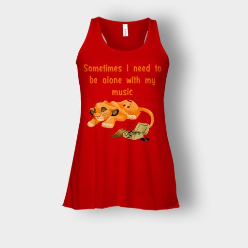 Sometimes-I-Need-To-Be-Alone-Simba-Disney-Inspired-Bella-Womens-Flowy-Tank-Red