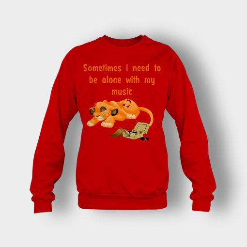 Sometimes-I-Need-To-Be-Alone-Simba-Disney-Inspired-Crewneck-Sweatshirt-Red