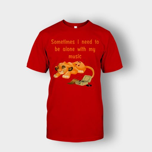 Sometimes-I-Need-To-Be-Alone-Simba-Disney-Inspired-Unisex-T-Shirt-Red