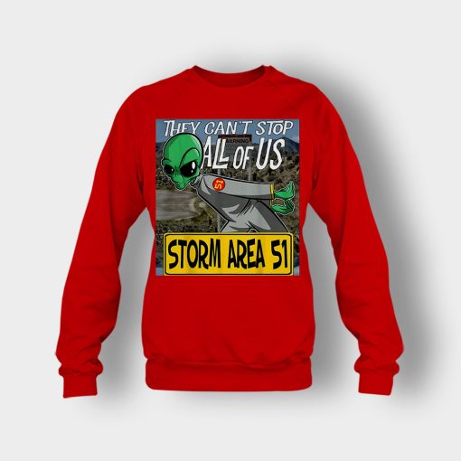 Storm-Area-51-Aliens-they-cant-stop-all-of-us-Crewneck-Sweatshirt-Red
