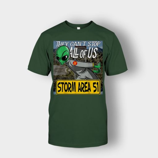 Storm-Area-51-Aliens-they-cant-stop-all-of-us-Unisex-T-Shirt-Forest