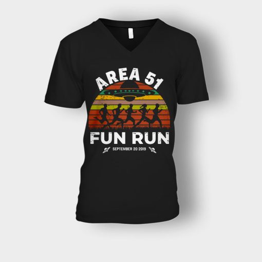 Storm-Area-51-Fun-Run-September-20-2019-Vintage-Unisex-V-Neck-T-Shirt-Black