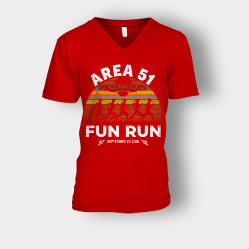 Storm-Area-51-Fun-Run-September-20-2019-Vintage-Unisex-V-Neck-T-Shirt-Red