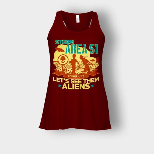 Storm-Area-51-Lets-see-them-Aliens-September-20-2019-Bella-Womens-Flowy-Tank-Maroon