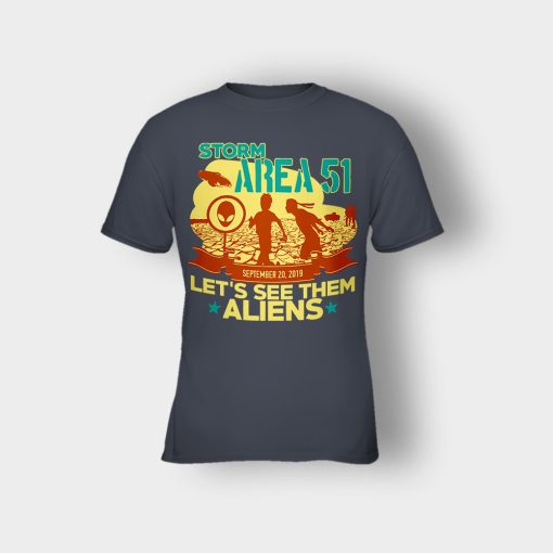 Storm-Area-51-Lets-see-them-Aliens-September-20-2019-Kids-T-Shirt-Dark-Heather