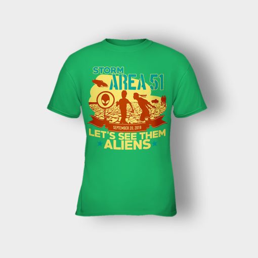 Storm-Area-51-Lets-see-them-Aliens-September-20-2019-Kids-T-Shirt-Irish-Green