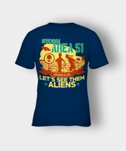 Storm-Area-51-Lets-see-them-Aliens-September-20-2019-Kids-T-Shirt-Navy