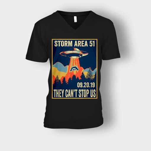 Storm-Area-51-Meme-They-Cant-Stop-All-of-Us-Unisex-V-Neck-T-Shirt-Black