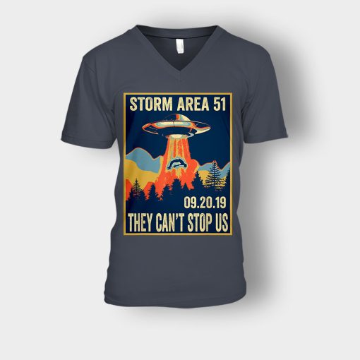 Storm-Area-51-Meme-They-Cant-Stop-All-of-Us-Unisex-V-Neck-T-Shirt-Dark-Heather