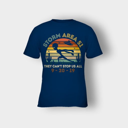 Storm-Area-51-They-cant-stop-us-all-Aliens-vintage-Kids-T-Shirt-Navy