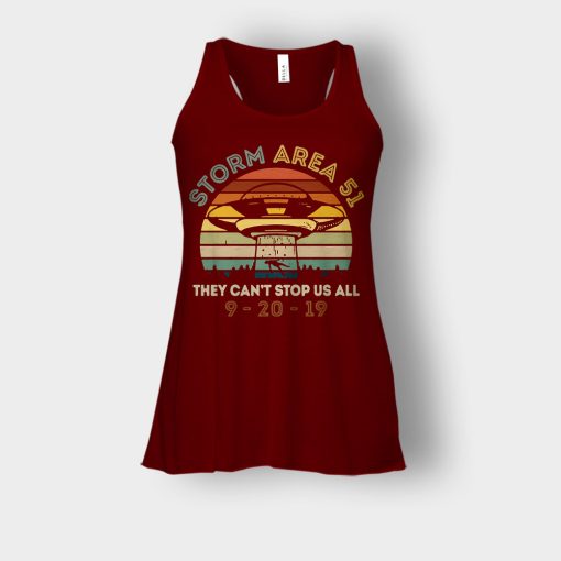 Storm-Area-51-They-cant-stop-us-all-UFO-vintage-Bella-Womens-Flowy-Tank-Maroon