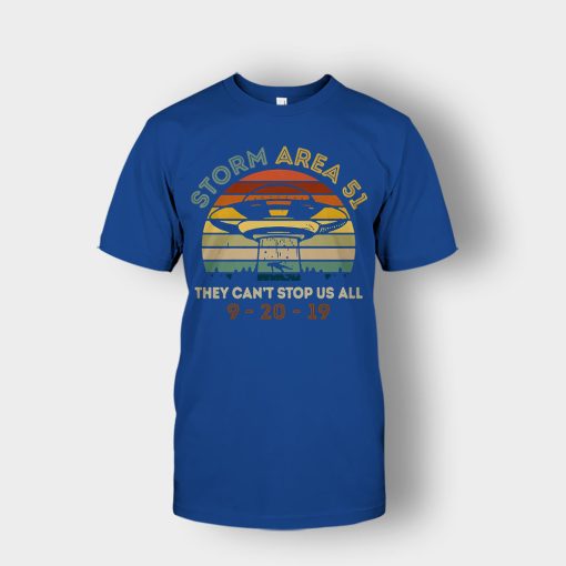 Storm-Area-51-They-cant-stop-us-all-UFO-vintage-Unisex-T-Shirt-Royal