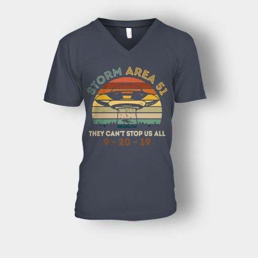 Storm-Area-51-They-cant-stop-us-all-UFO-vintage-Unisex-V-Neck-T-Shirt-Dark-Heather