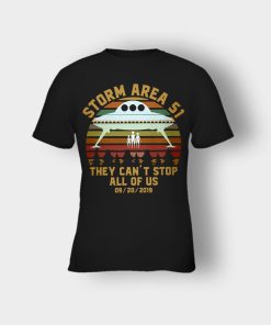 Storm-Area-51-they-cant-stop-all-of-us-September-retro-Kids-T-Shirt-Black