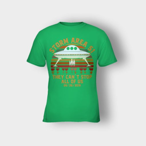 Storm-Area-51-they-cant-stop-all-of-us-September-retro-Kids-T-Shirt-Irish-Green