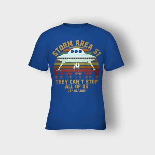 Storm-Area-51-they-cant-stop-all-of-us-September-retro-Kids-T-Shirt-Royal