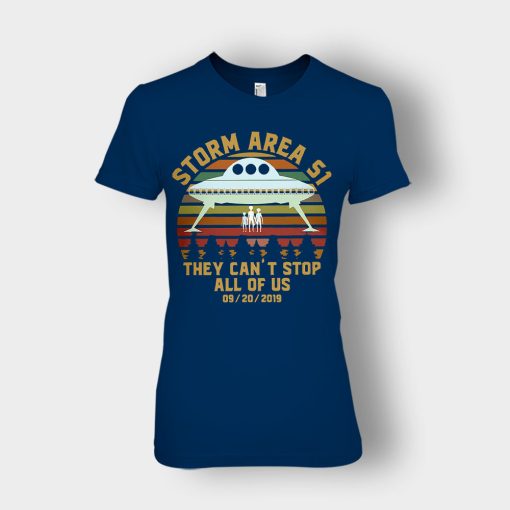 Storm-Area-51-they-cant-stop-all-of-us-September-retro-Ladies-T-Shirt-Navy