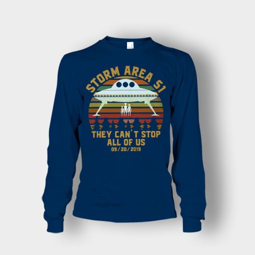 Storm-Area-51-they-cant-stop-all-of-us-September-retro-Unisex-Long-Sleeve-Navy