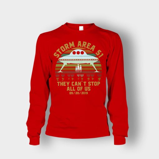 Storm-Area-51-they-cant-stop-all-of-us-September-retro-Unisex-Long-Sleeve-Red