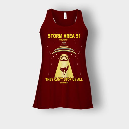 Storm-Area-51-they-cant-stop-us-09.20.2019-Bella-Womens-Flowy-Tank-Maroon