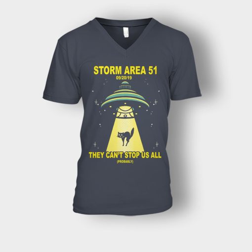 Storm-Area-51-they-cant-stop-us-09.20.2019-Unisex-V-Neck-T-Shirt-Dark-Heather