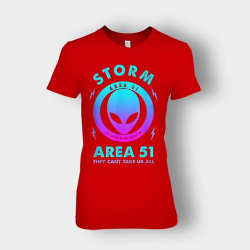 Storm-Area-51-they-cant-take-us-all-Ladies-T-Shirt-Red