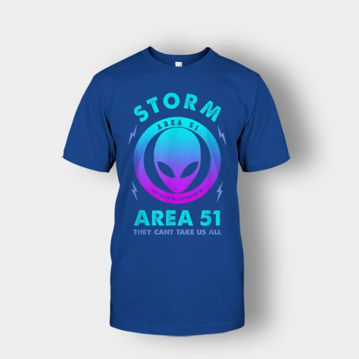 Storm-Area-51-they-cant-take-us-all-Unisex-T-Shirt-Royal